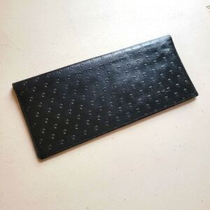 Pierre Cardin Vintage Slim Black Leather Logo Wallet